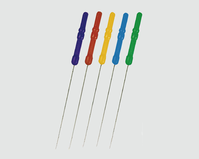 Sterile Acupuncture needles with colourful plastic handle